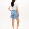Shorts en seersucker vichy avec ceinture Shorts en seersucker vichy avec ceinture