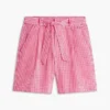Shorts en seersucker vichy avec ceinture Shorts en seersucker vichy avec ceinture