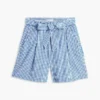 Shorts en seersucker vichy avec ceinture Shorts en seersucker vichy avec ceinture
