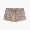 Shorts à enfiler en lin mélangé à carreaux vichy Shorts à enfiler en lin mélangé à carreaux vichy