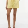 Shorts à enfiler en mélange lin-coton