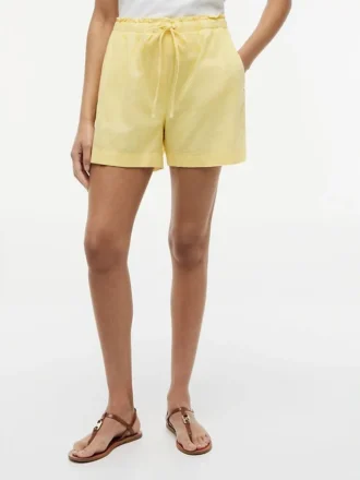Shorts à enfiler en mélange lin-coton Shorts à enfiler en mélange lin-coton