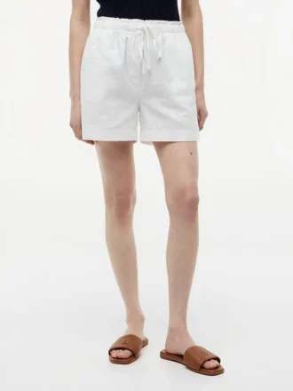 Shorts à enfiler en mélange lin-coton Shorts à enfiler en mélange lin-coton