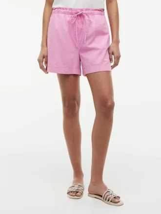 Shorts à enfiler en mélange lin-coton