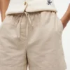 Shorts à enfiler en mélange lin-coton Shorts à enfiler en mélange lin-coton