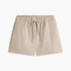 Shorts à enfiler en mélange lin-coton Shorts à enfiler en mélange lin-coton