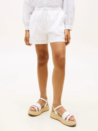 Shorts à œillets brodés pour enfants
