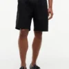 Shorts à plis et ceinture, coupe décontractée, 25 cm
