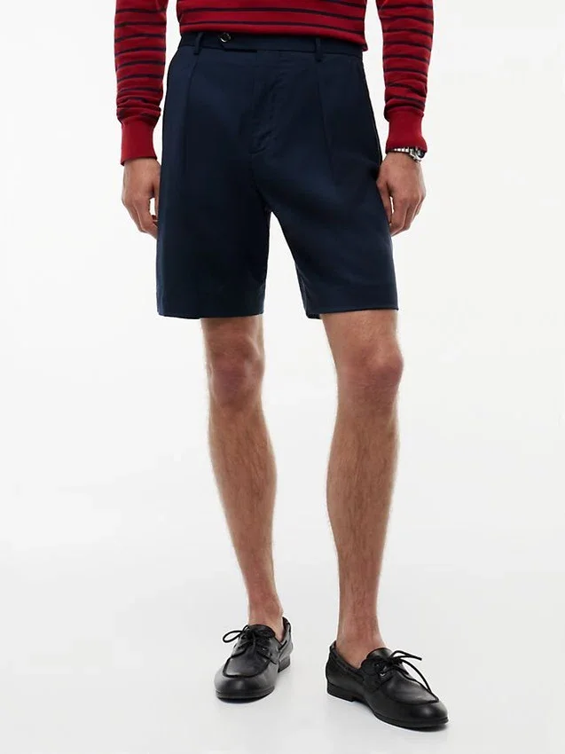 Shorts plissés en laine New York Label Shorts plissés en laine New York Label