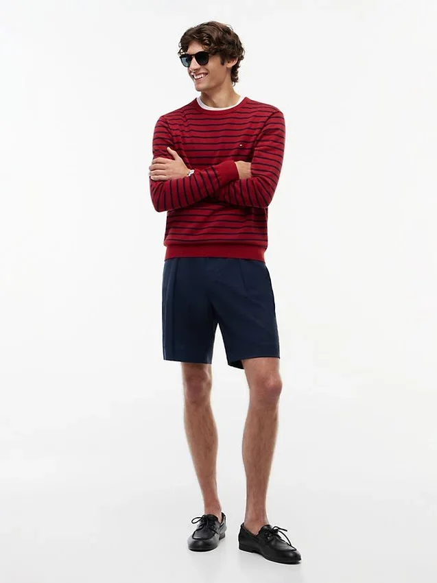 Shorts plissés en laine New York Label Shorts plissés en laine New York Label