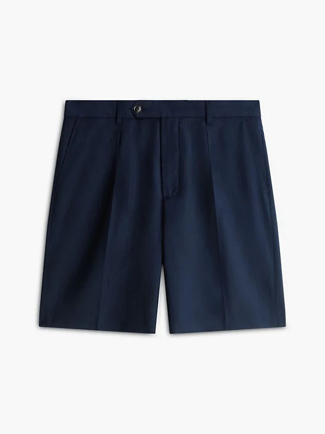Shorts plissés en laine New York Label Shorts plissés en laine New York Label