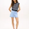 Shorts à poches en sergé avec boutons dorés Shorts à poches en sergé avec boutons dorés