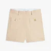 Shorts à poches en sergé avec boutons dorés Shorts à poches en sergé avec boutons dorés