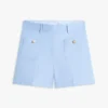Shorts à poches en sergé avec boutons dorés Shorts à poches en sergé avec boutons dorés