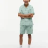 Shorts à rayures et logo monogramme pour enfant Shorts à rayures et logo monogramme pour enfant