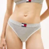 Slip bikini en coton stretch côtelé