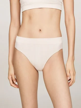 Slip bikini en maille avec logo Slip bikini en maille avec logo