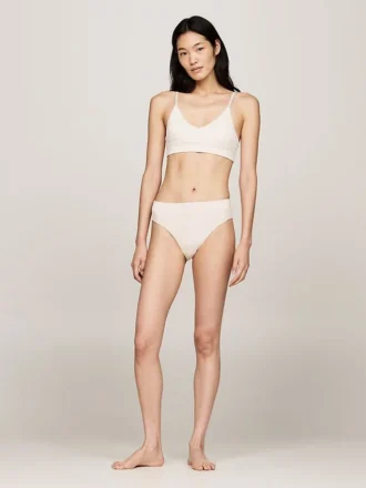 Slip bikini en maille avec logo Slip bikini en maille avec logo