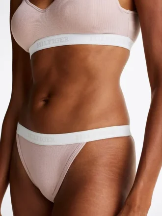 Slip bikini à logo monotype