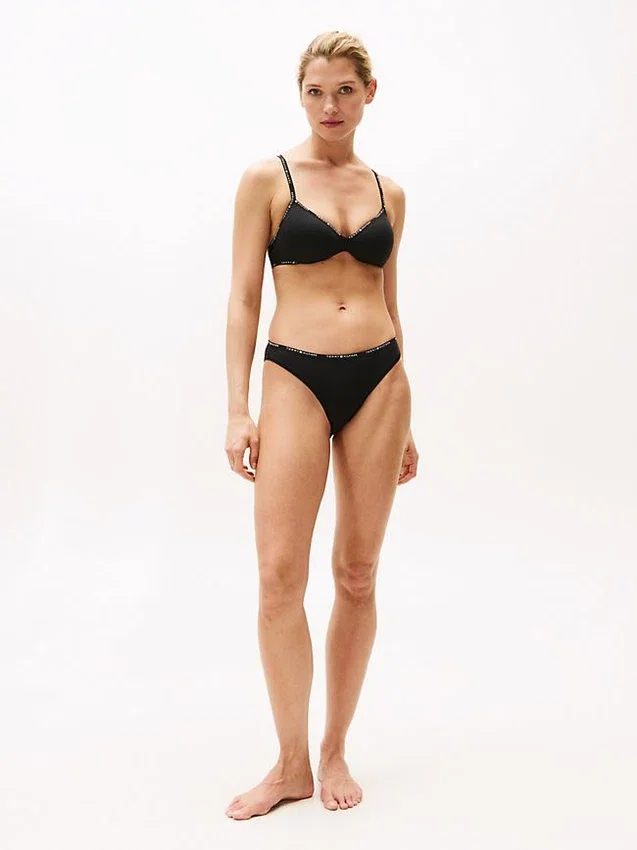 Soutien-gorge push-up sans armatures à logo répété Soutien-gorge push-up sans armatures à logo répété