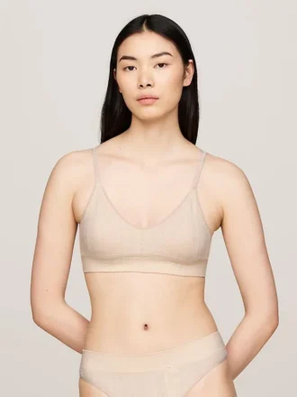 Soutien-gorge triangle en maille avec logo, sans doublure Soutien-gorge triangle en maille avec logo, sans doublure