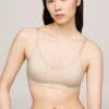 Soutien-gorge triangle en maille avec logo, sans doublure Soutien-gorge triangle en maille avec logo, sans doublure