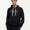 Sweat à capuche de nuit en piqué avec logo Hilfiger Sweat à capuche de nuit en piqué avec logo Hilfiger