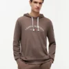Sweat à capuche de nuit en piqué avec logo Hilfiger Sweat à capuche de nuit en piqué avec logo Hilfiger