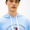 Sweat à capuche de nuit en piqué avec logo Hilfiger Sweat à capuche de nuit en piqué avec logo Hilfiger