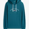 Sweat à capuche de nuit en piqué avec logo Hilfiger Sweat à capuche de nuit en piqué avec logo Hilfiger