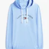 Sweat à capuche de nuit en piqué avec logo Hilfiger Sweat à capuche de nuit en piqué avec logo Hilfiger