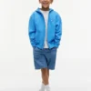Sweat à capuche zippé pour enfant avec drapeau ton sur ton