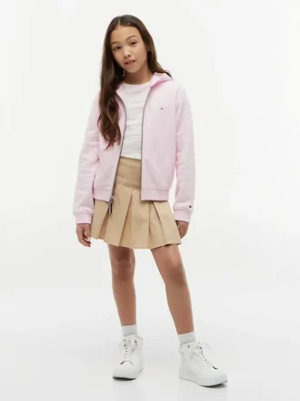 Sweat à capuche zippé Tommy Logo Collegiate pour enfants