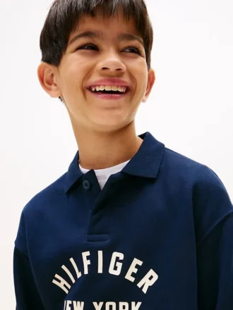 Sweat-shirt graphique Hilfiger à coupe arrondie pour enfant