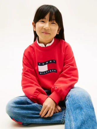 Sweat-shirt pour enfant avec logo drapeau ondulé