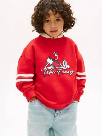 Sweat-shirt pour enfant à motif drapeau ondulé