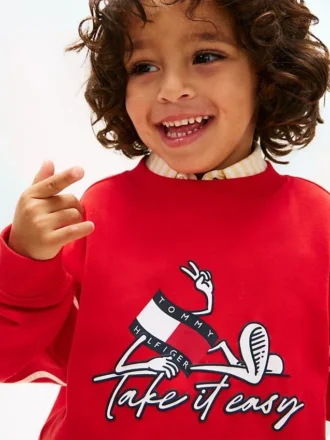 Sweat-shirt pour enfant à motif drapeau ondulé