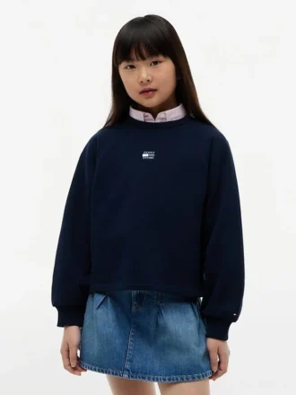 Sweat-shirt raglan à drapeau ton sur ton pour enfants