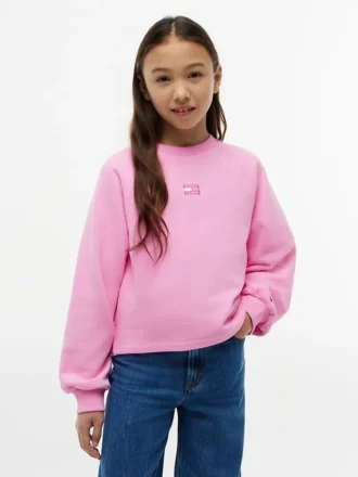 Sweat-shirt raglan à drapeau ton sur ton pour enfants