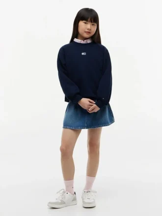 Sweat-shirt raglan à drapeau ton sur ton pour enfants