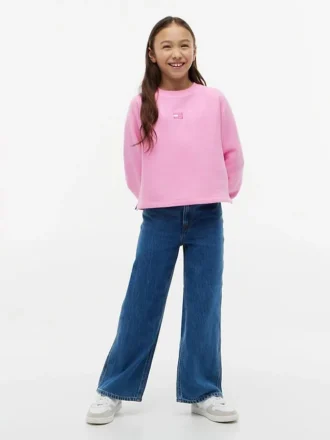 Sweat-shirt raglan à drapeau ton sur ton pour enfants