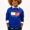Sweat-shirt raglan pour enfant avec logo Tommy Flag