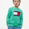 Sweat-shirt raglan pour enfant avec logo Tommy Flag Sweat-shirt raglan pour enfant avec logo Tommy Flag
