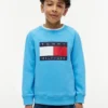 Sweat-shirt raglan pour enfant avec logo Tommy Flag Sweat-shirt raglan pour enfant avec logo Tommy Flag