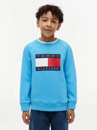 Sweat-shirt raglan pour enfant avec logo Tommy Flag