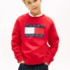Sweat-shirt raglan pour enfant avec logo Tommy Flag Sweat-shirt raglan pour enfant avec logo Tommy Flag