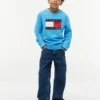 Sweat-shirt raglan pour enfant avec logo Tommy Flag Sweat-shirt raglan pour enfant avec logo Tommy Flag