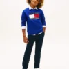 Sweat-shirt raglan pour enfant avec logo Tommy Flag