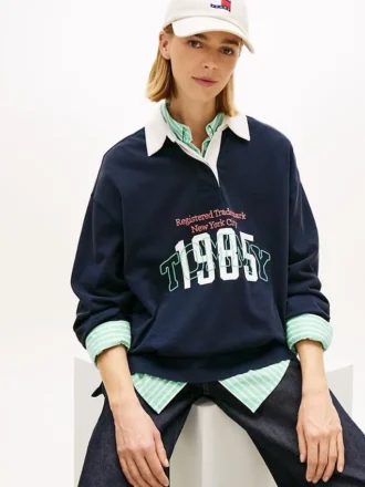 Sweat-shirt Tommy Jeans 1985 Logo Oversized Rugby Sweat-shirt Tommy Jeans 1985 Logo Oversized Rugby