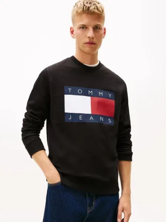 Sweat-shirt Tommy Jeans avec grand logo drapeau
